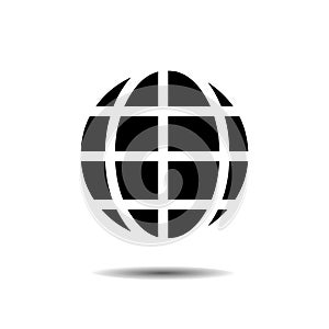 Globe icon logo vector isolated
