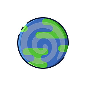 Globe icon vector. outline icon. isolatede on white background