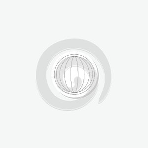 Globe icon. World wide web set site symbol sticker isolated on gray background