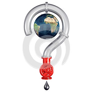 Globe inside a pipe question mark