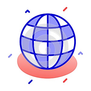 Globe, internet, earth, world fully editable vector icon