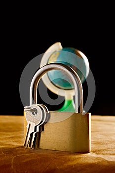 Globe and the keylock