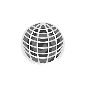 Globe latitudes vector icon