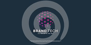 Globe logo with modern technology concept Premium Vector part 6