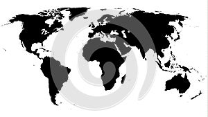 Globe Map in Black Grunge Design. Vector Illustration