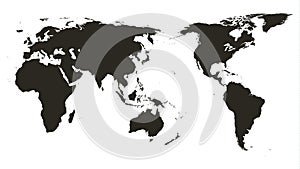 Globe Map in Creative Modern Design. Vector Illustration