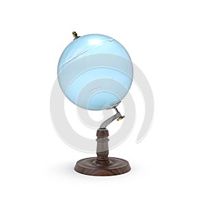 Globe map of uranus 3d rendering