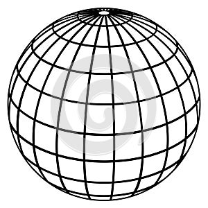 Globe meridians / Earth model photo