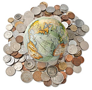 Globe Money Coins Isolated