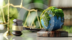 The globe with moss.AI generated image