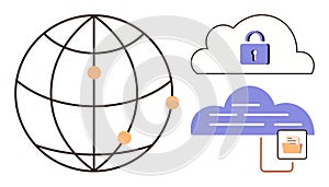 Global Connectivity and Secure Cloud Storage with Data Transfer Visualization
