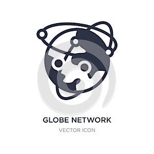 globe network icon on white background. Simple element illustration from Web hosting concept