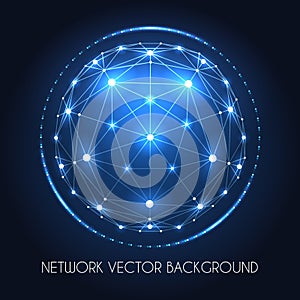 Globe network sphere connection concept