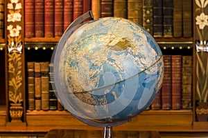 Globe in old library