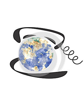 Globe in phone