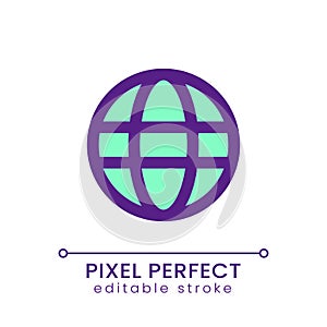 Globe pixel perfect RGB color ui icon