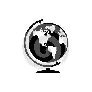 Globe and plane travel icon. One of set web icons