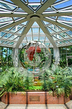 A globe (planet maket) in Palmen Garten, Frankfurt am Main, Hess