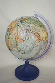Globe with political map of the world
