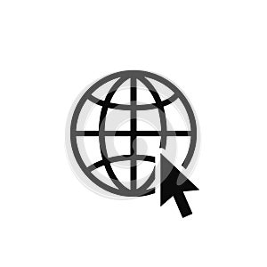 Globe related outline icons. Web apps. Thin line vector icons for website design and development, app development