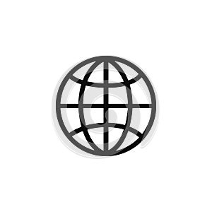 Globe related outline icons. Web apps. Thin line vector icons for website design and development, app development