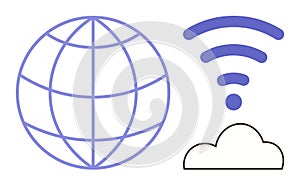 Global Connectivity Concept with Internet, wireless, and Cloud Technology Elements