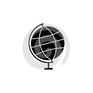 Globe solid icon, school and education element