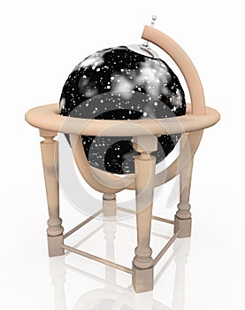 Globe stand with starry sky