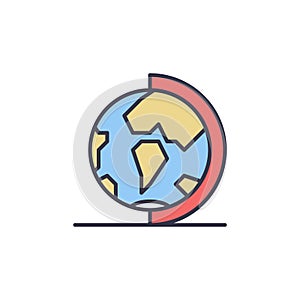 Globe on Stand vector concept colored icon or logo