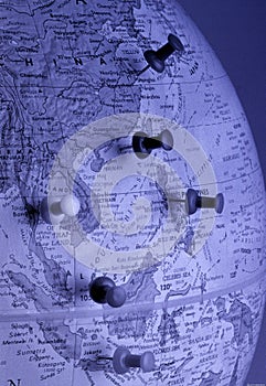 Globe with tack (Asia Region)