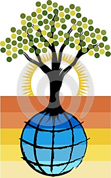 Globe tree logo