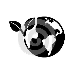 Globe tree vector logo