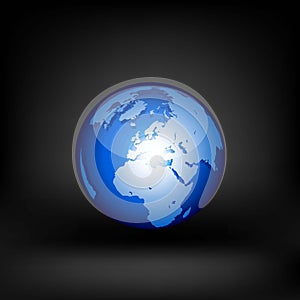 Globe. Vector icon