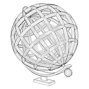 Globe Vector. Illustration Isolated On White Background. A Vector Illustration