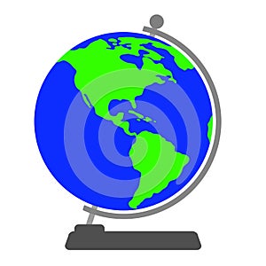 Globe on a white background. Vector illustration. photo