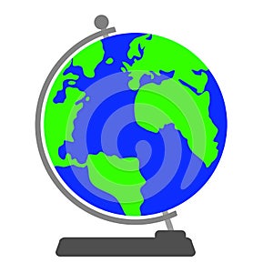 Globe on a white background. Vector illustration. photo