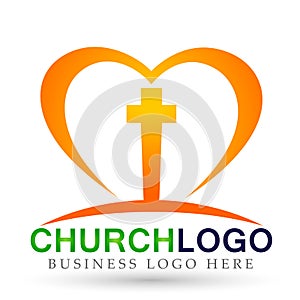 Globe world Church People union logo icon winning happiness love together team success wellness health symbol on white background