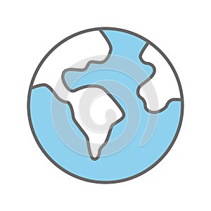 Globe world icon vector on trendy design