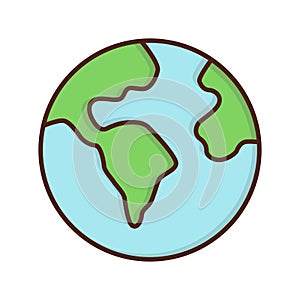 Globe world icon vector on trendy design