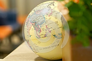 Globe world map, explore destination travel concept