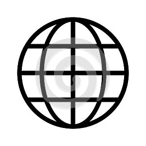 Globe world setting bfood cream pack vector thin line icon