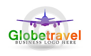 Globe world Travel people logo icon element vector on white background