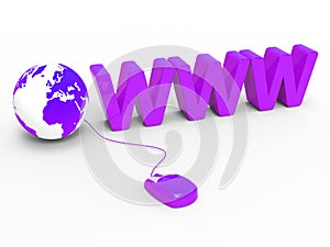 Globe Www Indicates World Wide Web And Globalise