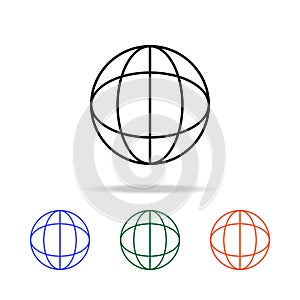 globeicon. Elements of simple web icon in multi color. Premium quality graphic design icon. Simple icon for websites, web design,