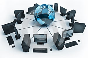 Globel communication concept