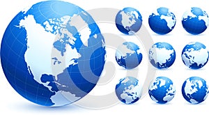 Globes Original Vector Illustration