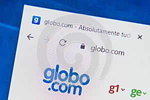 Globo.com Web Site. Selective focus.