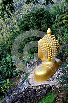 Gloden buddha in mountian