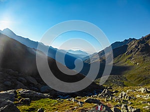 Gloedis - Panoramic view of the majestic mountain ridges of High Tauern seen near Gloedis in Schober group, East Tyrol