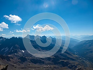 Gloedis - Panoramic view of the majestic mountain ridges of High Tauern seen near Gloedis in Schober group, East Tyrol